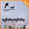 China supplier charming high quality blooming peach and magpies wall sticker